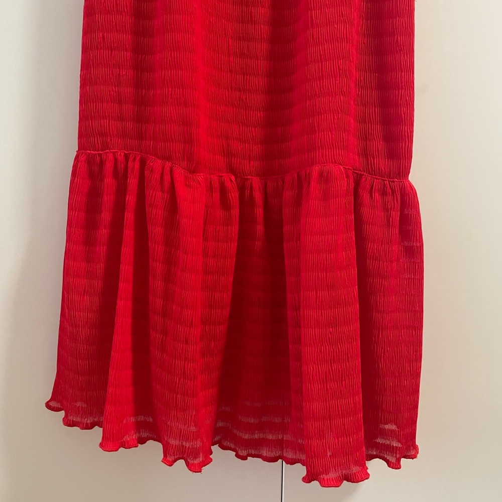 Farrow Red Ruffle Dress - Size Small - Picture 4 of 6